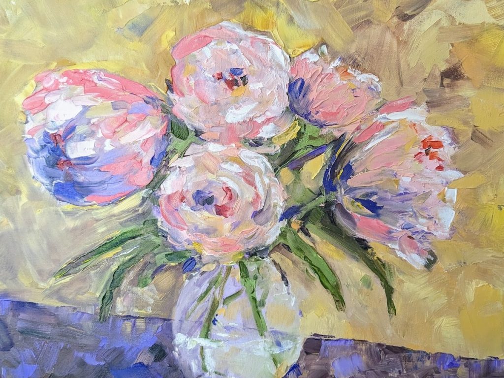 Peonies oil painting final