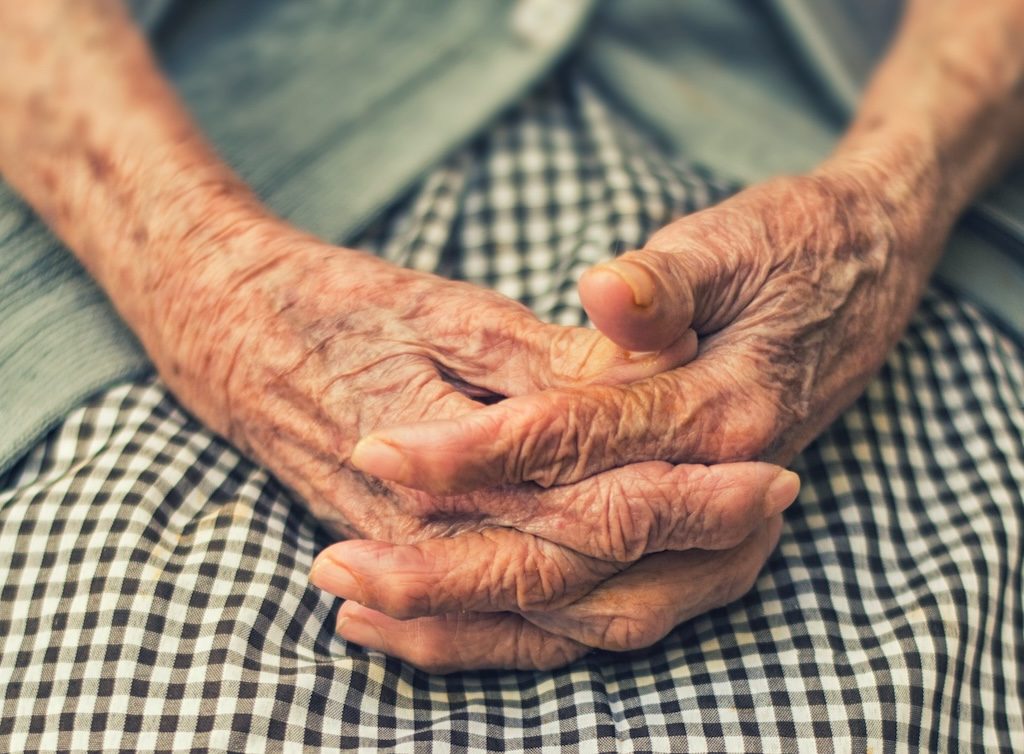 Great grandmother hands